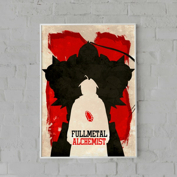 Fullmetal Alchemist Poster Minimalist Poster Brotherhood Poster Gifts For Her Him Wall Decor Gifts Print Wall Art Wall Art Decor