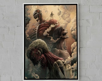 Attack on Titan Poster Anime Manga Art Print Wall Room Decor Shingeki no  Kyojin