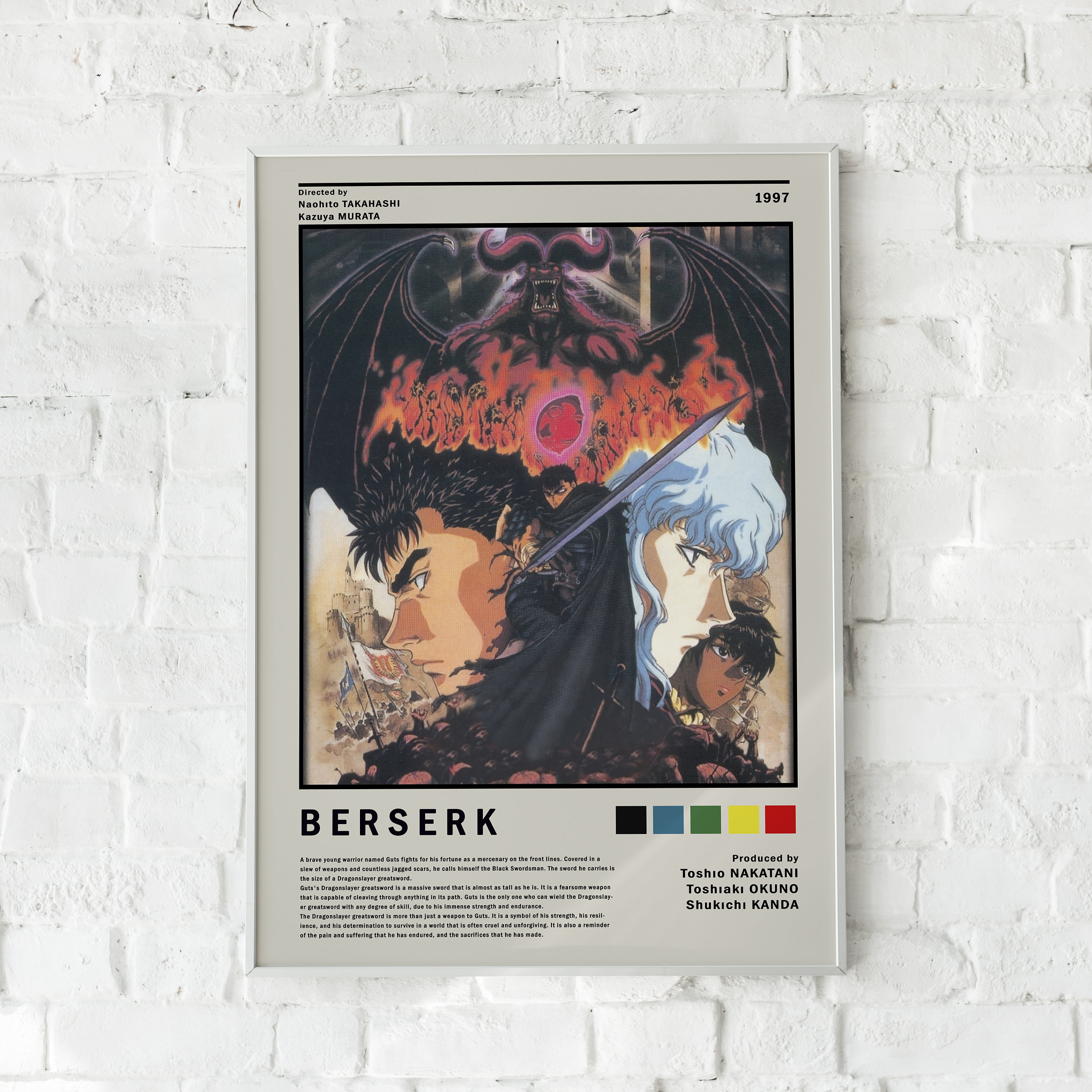 I (tried) painted 1997's Berserk poster. Painting isn't my forte so it  didn't turn out that identical to the original, also it was pretty  challenging drawing on such a huge canvas. What