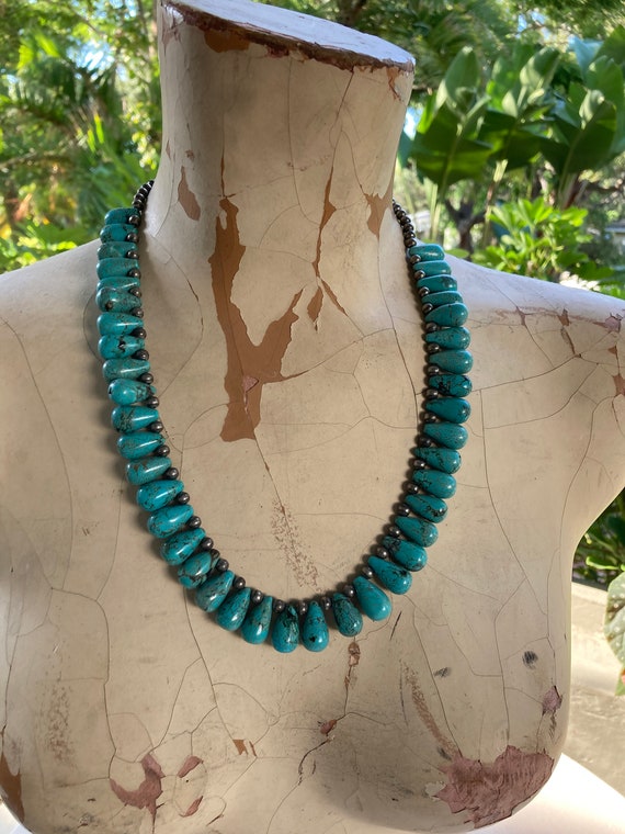 Handmade genuine natural color Campitos turquoise 