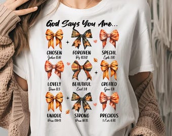 God Says You Are Worthy, Affirmation Coquette Shirt, Aesthetic  Coquette Christian Shirts, Jesus Coquette Tee , Faith Based Coquette Tee