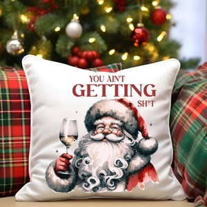 Cojín navideño, almohada navideña, decoración navideña, regalo de Papá Noel, funda de almohada navideña, cojín decorativo navideño, cojín de Papá Noel imagen 5