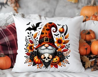 Halloween Gnome Pillow | Spun Polyester Square Pillow