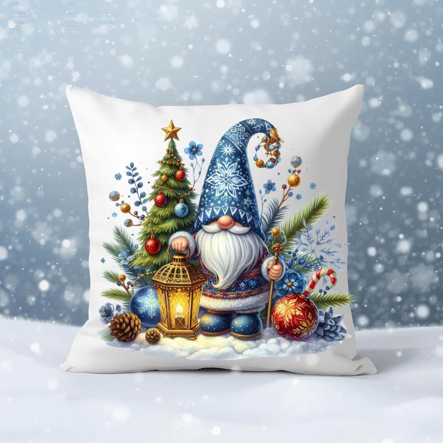 Holiday Gnome Pillow, Christmas Throw Pillow, Festive Winter Decor,…
