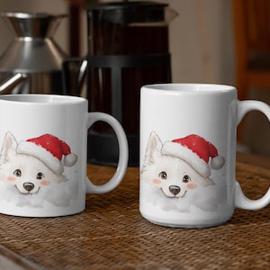 Cute Christmas Watercolor Animal Mug, Christmas Gift for Animal Lovers, Animal Mug for the Holidays, trendy Holiday Gift Animal Lovers Mug