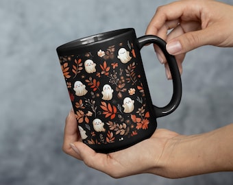 Ghost Halloween Mug, Cute Spooky Coffee Cup, Halloween Drinkware