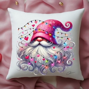 Almohada de gnomo de San Valentín, cojín de corazón de amor, decoración romántica para el hogar, regalo de San Valentín, linda almohada decorativa, acogedor sofá decorativo