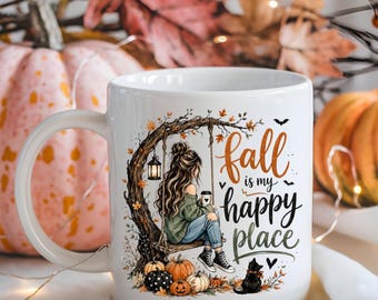 Fall Pumpkin Coffee Mug, Autumn Mug, Cozy Fall Coffee Cup, Pumpkin Tea Mug, Harvest Mug, Thanksgiving Gift, Autumn Home Decor