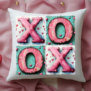 Almohada XOXO de San Valentín, decoración con forma de corazón, cojín romántico, regalo de San Valentín, almohada decorativa, decoración del hogar, regalo para novia