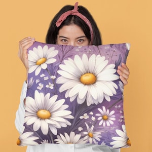 Daisy Pillow, Floral Cushion, Home Decor Pillow, Summer Daisy Decorative Pillow, Flower Throw Pillow, Floral Daisy Pillow, Teen Pillow