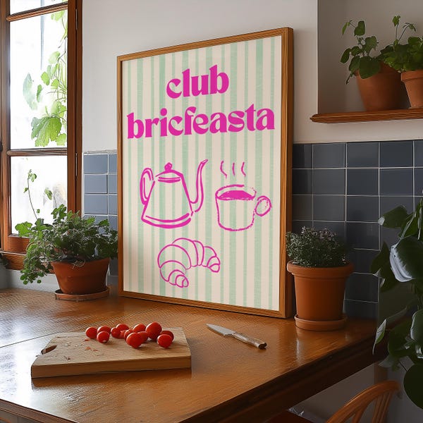 Club Bricfeasta Print/Kitchen Print/Irish Print/ Trendy Wall Art/Funky Print/ Ireland Print