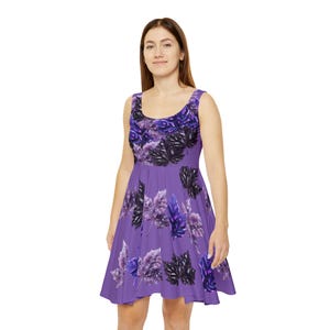 Purple Floral Skater Dress: Chic Summer Outfit