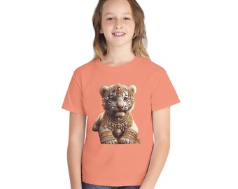 Baby Tijger T-shirt | Zacht speels T-shirt met dierenprint