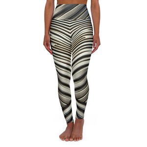 High Waisted Yoga Leggings: All-Over Print, Athleisure Style