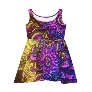 Floral Print Skater Dress: Radiant Sleeveless Mini Sundress