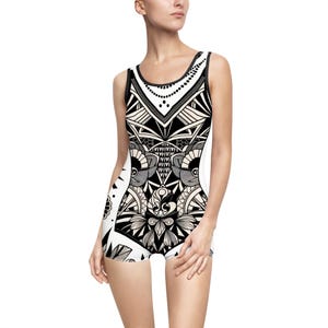 Swimsuit, Old School Vintage Women&#39;s Bathing Suit, Retro Beachwear, 80s Style Swimwear, Nostalgic Poolside Fashion, Summer Retro One-Piece,