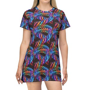 neon t shirt dress New Adventure T-Shirt Dress In Neon Orange