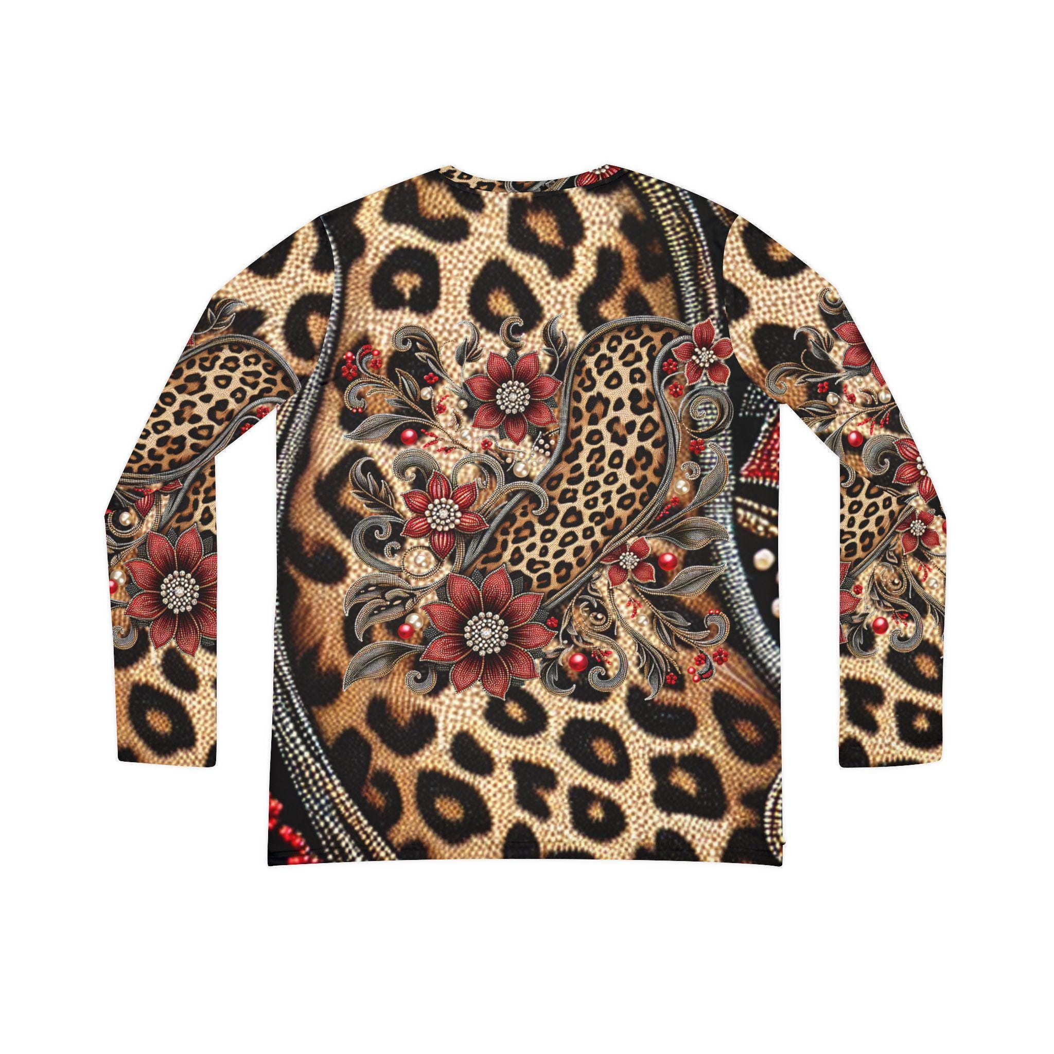 Leopard Print V-neck Top | Women's Long Sleeve Shirt - Etsy