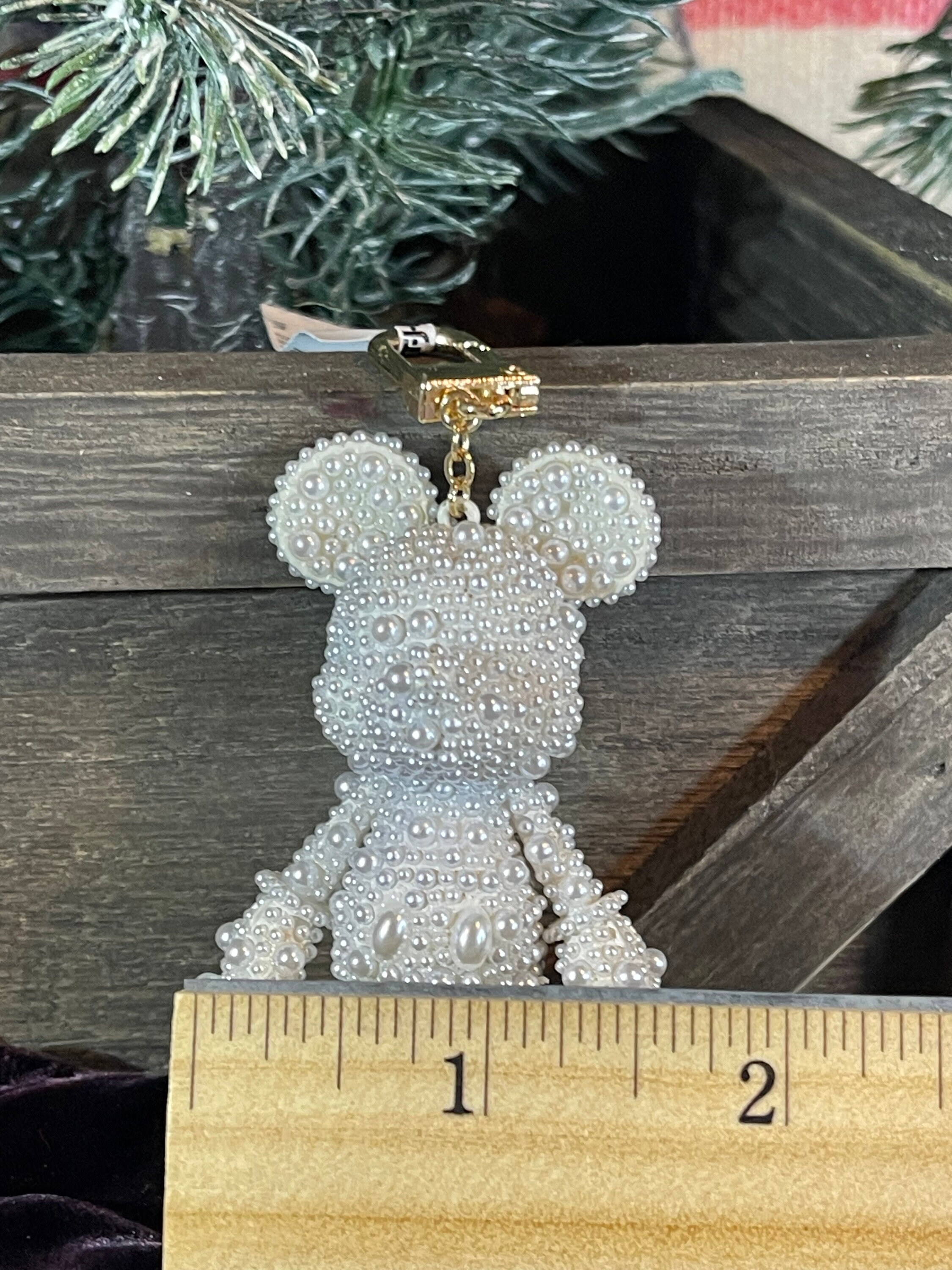 Porte-clés Ornemental Mickey Mouse Baublebar - En Métal Doré, Environ 7,6 Cm, Occasion, Fait Aux États-Unis