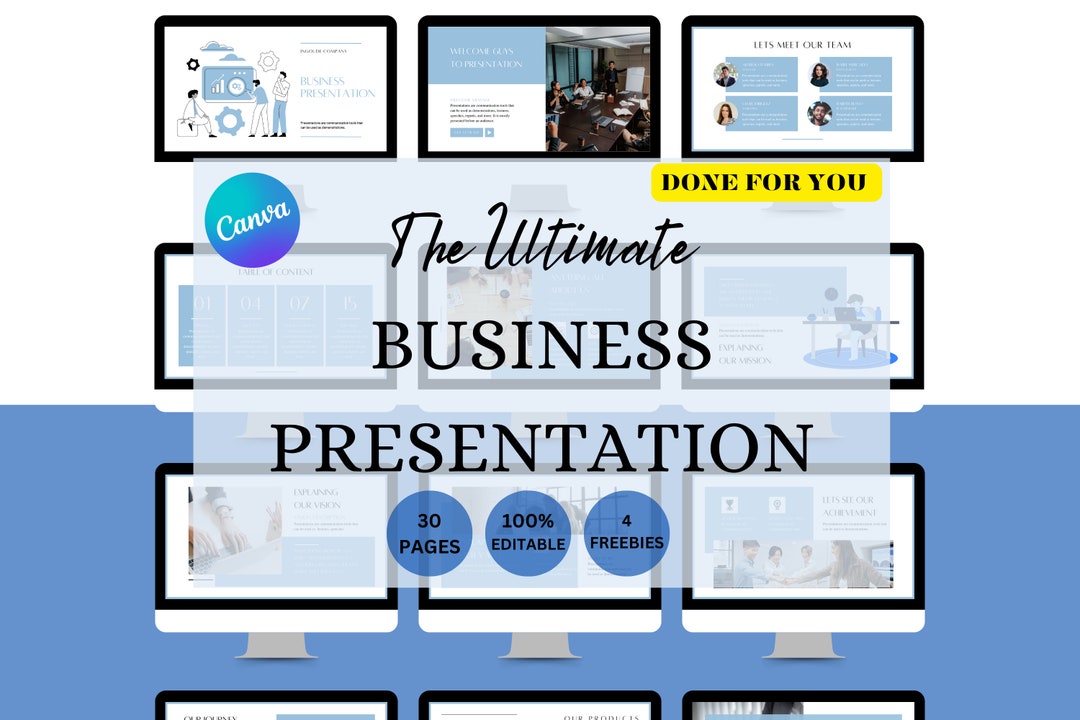 Modern Minimalist Canva & Powerpoint Presentation Template | 30-slide ...