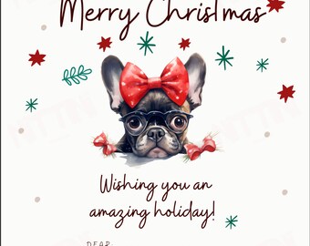 Doggy Christmas Card - PDF with no watermark