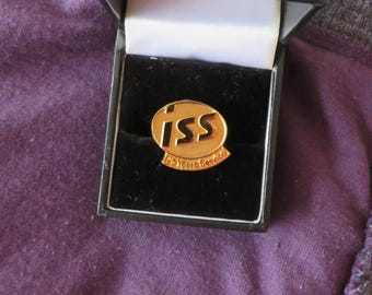 ISS International Services Systems - 25 Years Service pin badge Silver Gilt