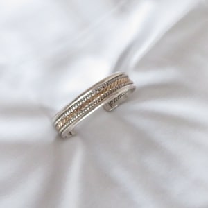 Elaine TAHE Navajo Sterling Silver and 12k Gold Filled Cuff