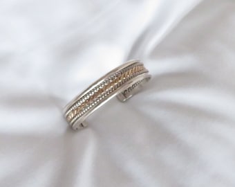Tahe NAVAJO Sterling and 1/20 12K GF Cuff Bracelet - Etsy