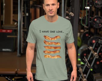 I Love Bacon T-Shirt, Soft & Breathable Cotton