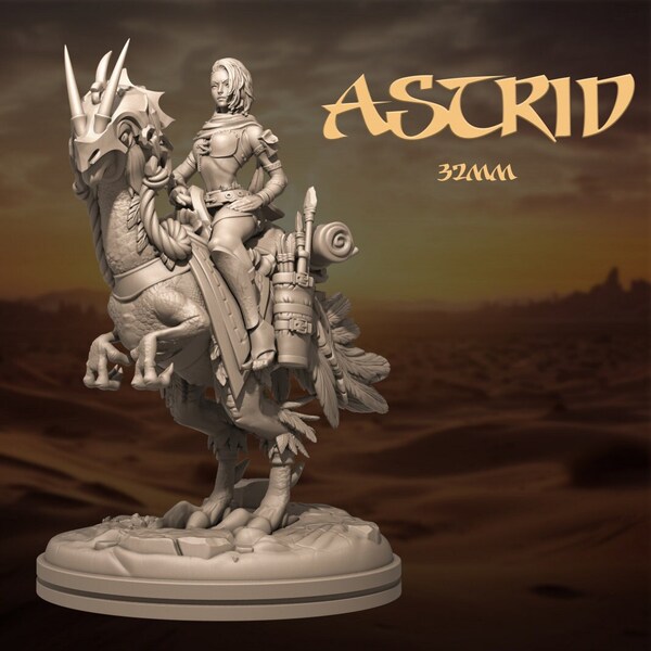 Astrid | Dungeons and Maidens | 3D Printed Minis | Tough Resin | TTRPG | DnD Minis | Pathfinder | Dungeons and Dragons