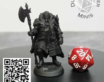 Hobgoblin Warlord | Claymore Miniatures | 3D Printed Minis | Tough Resin | TTRPG | DnD Minis | Pathfinder | Dungeons and Dragons