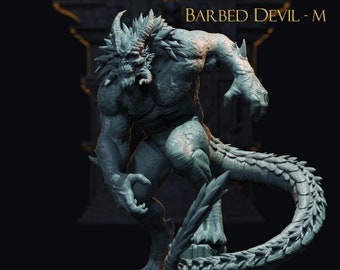 Barbed Devil | Claymore Miniatures | 3D Printed Minis | Tough Resin | TTRPG | DnD Minis | Pathfinder | Dungeons and Dragons