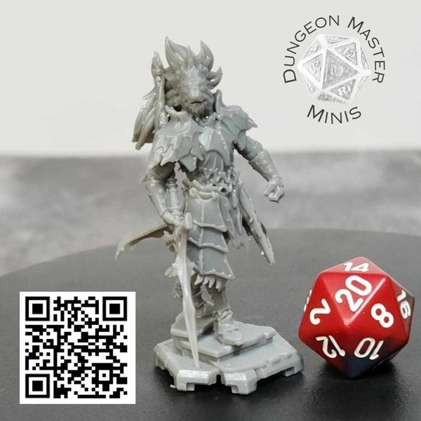 Kimba - White Lion Knight | Dragun Studios | 3D Printed Minis | Tough Resin | TTRPG | DnD Minis | Pathfinder | Dungeons and Dragons