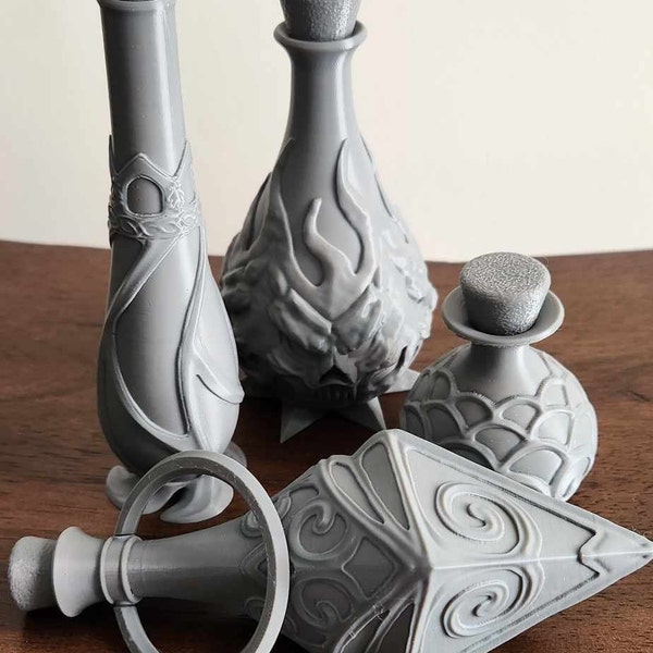 Potion Prop Set | 3D Printed Prop Set | PLA+ Plastic Filament | TTRPG | DnD Props | Pathfinder | DM Accessories