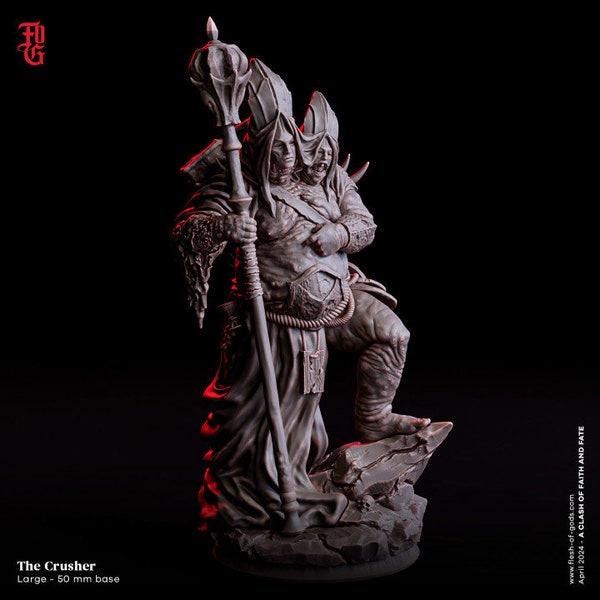 The Crusher | Flesh of Gods | 3D Printed Minis | Tough Resin | TTRPG | DnD Minis | Pathfinder | Dungeons and Dragons | DnD Miniature