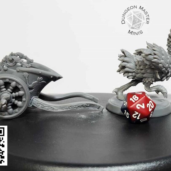 War Chariot | Cripta Studios | 3D Printed Minis | Tough Resin | TTRPG | DnD Minis | Pathfinder | Dungeons and Dragons