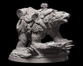 Bear Companion | Cripta Studios | 3D Printed Minis | Tough Resin | TTRPG | DnD Minis | Pathfinder | Dungeons and Dragons