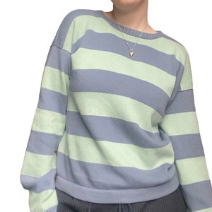 Machine Knitting Pattern Striped Jumper