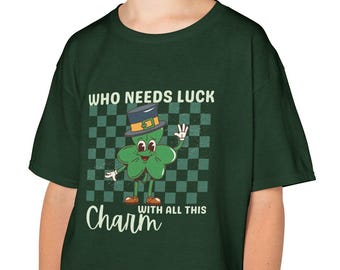 Camiseta infantil del Día de San Patricio: Camisa con amuleto de la suerte