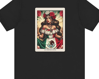 Loteria Card- La Mexicana, La mexicana shirt, Estados Unidos Mexicanos, Latin shirt