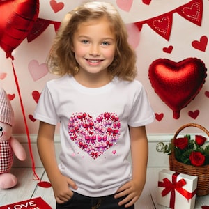 Maglietta Coquette Heart: maglietta di San Valentino per bambini