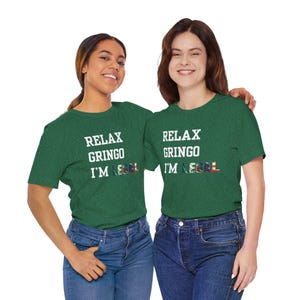 Relax gringo i&#39;m legal tee, latino tshirt, hispanic shirt, Mexican Shirt, ropa mexicana