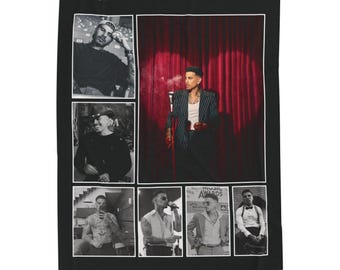 Rauw Alejandro Velveteen Plush Blanket - Cosa Nuestra Pictures, Rauw Alejandro Fans, Soft Fleece Throw, Bedroom Decor, Cozy Home Accent