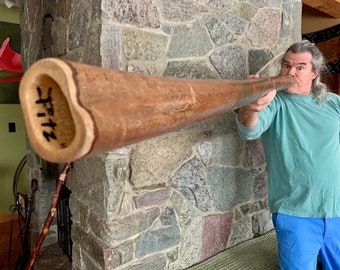 Natural Bark Didgeridoo, Key of B, 53.5 inches long