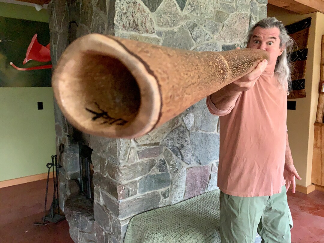 Natural Bark Didgeridoo Key of C 47.5 Inches Long Etsy