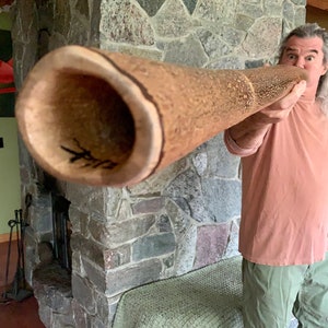 Natural Bark Didgeridoo, Key of C#, 47.5 inches long