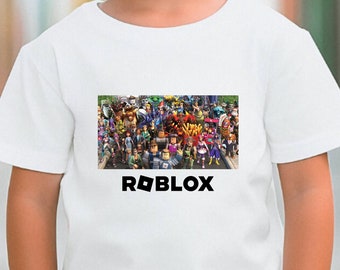 Roblox T-Shirt Kids Unisex Tee Roblox Character Gaming T-Shirt Roblox Birthday Gift For Kids Roblox Character Print Cool Print Clothing