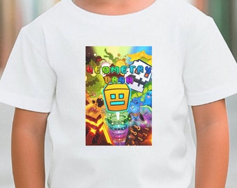 Geometry Dash T-Shirt for Kids Geometry Dash Birthday Gift For Kids Gaming T-Shirt Geometry Dash Clothing Geometry Dash Characters