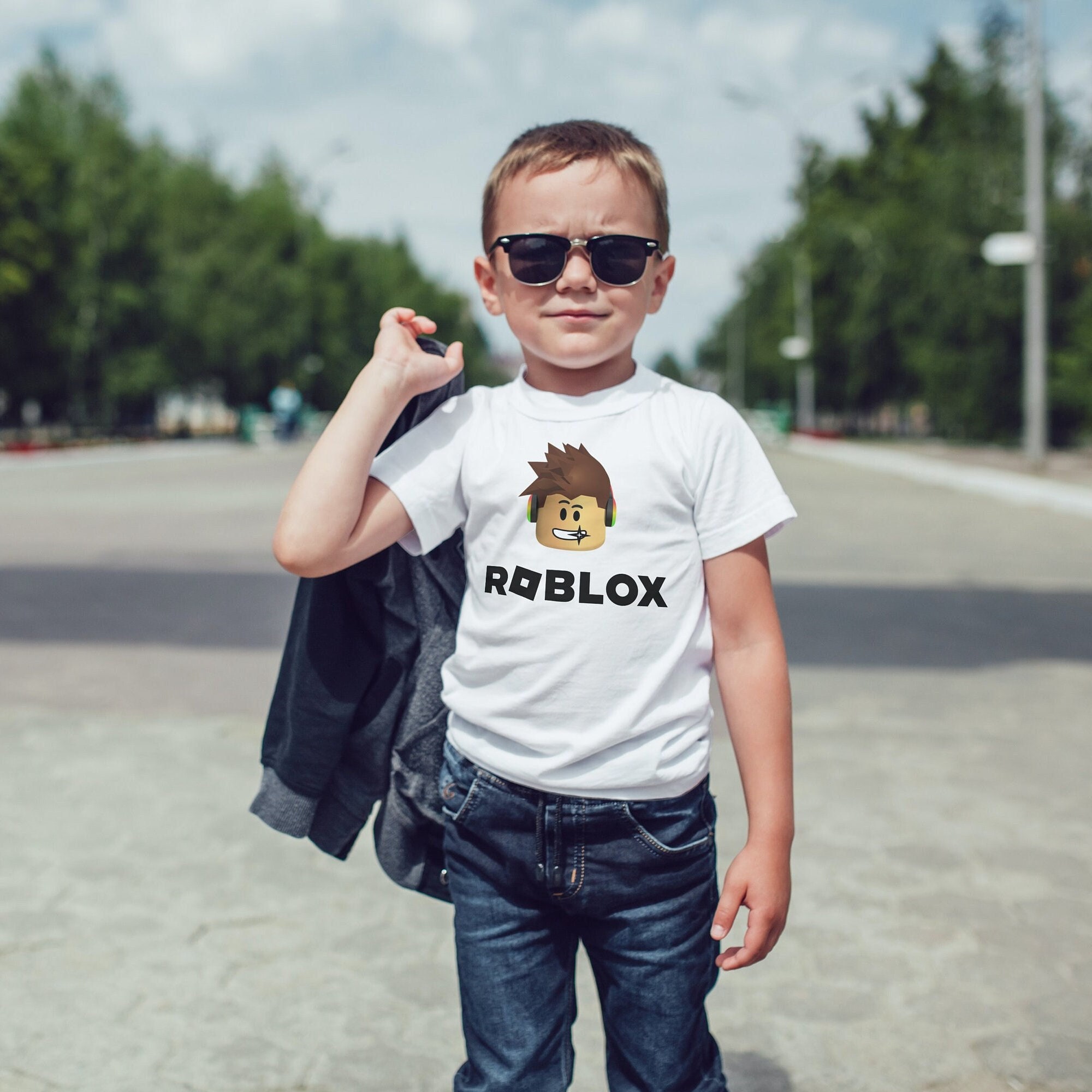 Roblox T-Shirt with Personal User Name Kids Shirt - Child & Adult