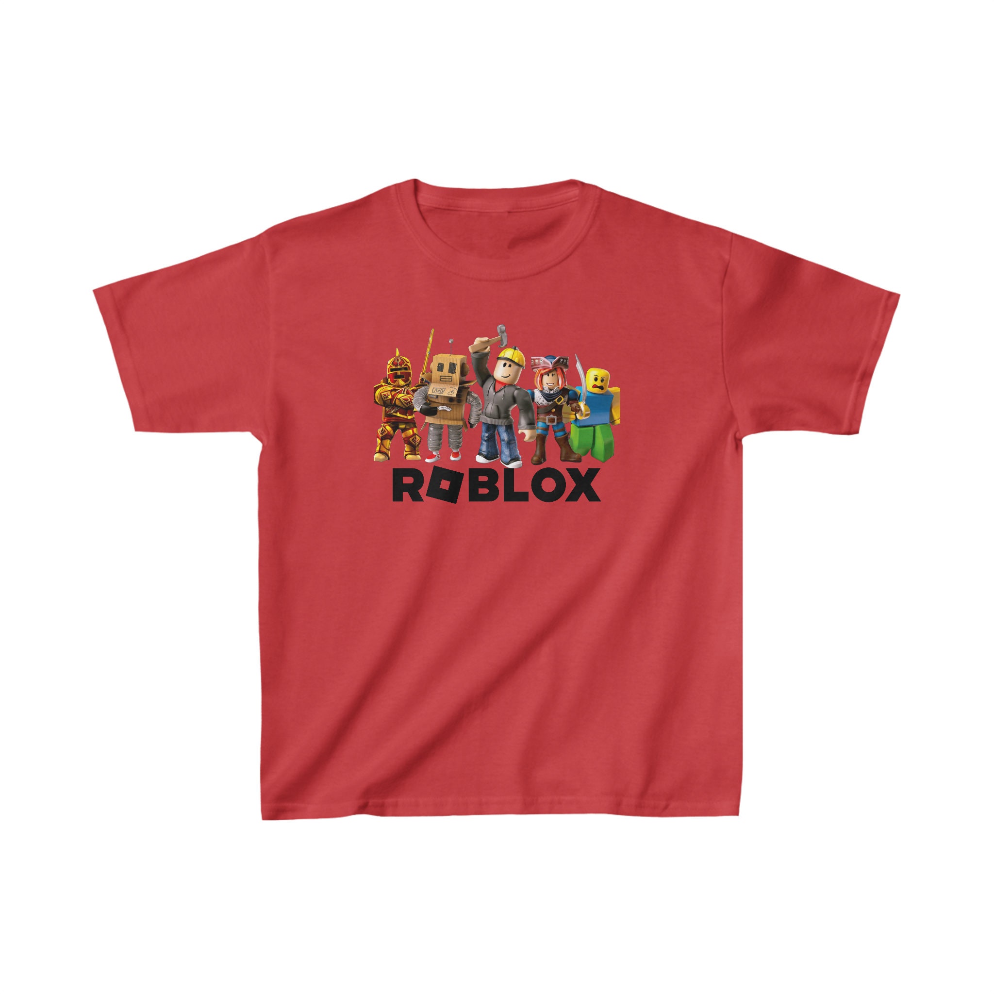 Roblox Boys Shirt Tri-Patterned Graphic Tee Red Size Large (14-16